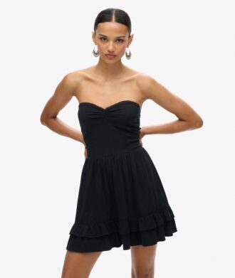 50er-Jahre-Bandeau-Minikleid aus Spitze