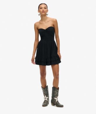 50er-Jahre-Bandeau-Minikleid aus Spitze