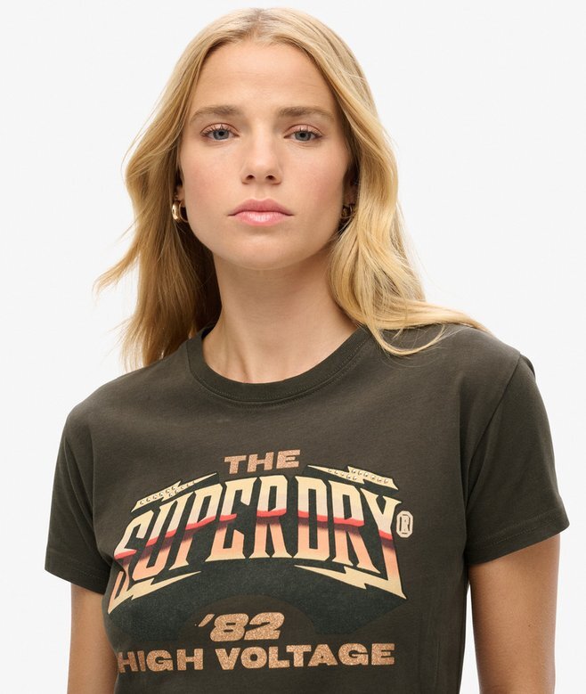 70er-Jahre-Rockband-T-Shirt mit Flügelärmeln 70er-Jahre-Rockband-T-Shirt mit Flügelärmeln