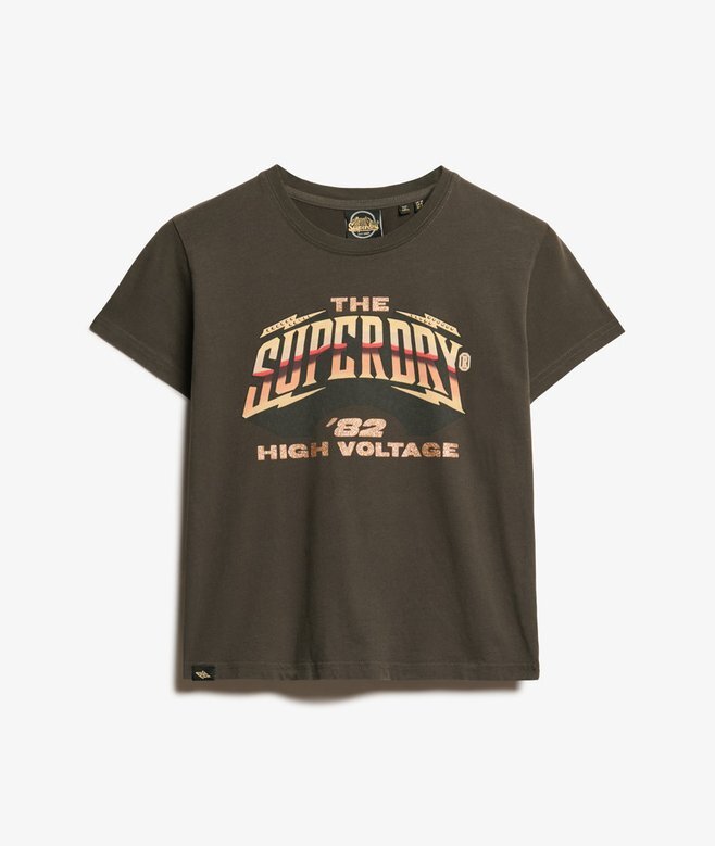 70er-Jahre-Rockband-T-Shirt mit Flügelärmeln 70er-Jahre-Rockband-T-Shirt mit Flügelärmeln