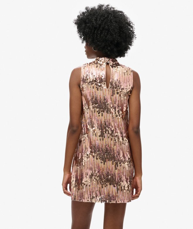 A-Linien-Mini-Kleid mit Pailletten A-Linien-Mini-Kleid mit Pailletten