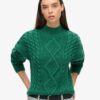 Aran-Pullover mit Zopfmuster Aran-Pullover mit Zopfmuster