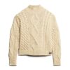 Aran-Pullover mit Zopfmuster