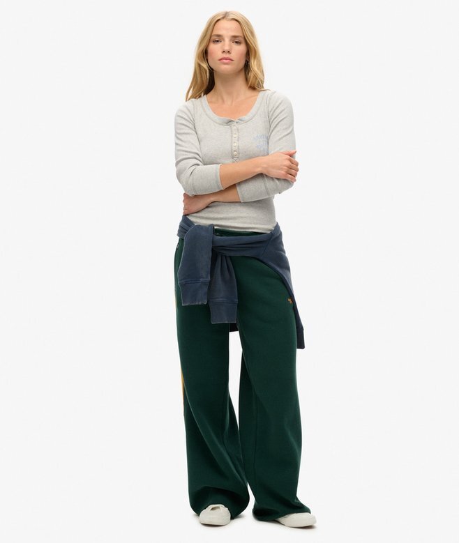 Athletic Button-Down-Langarm-Oberteil Athletic Button-Down-Langarm-Oberteil