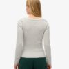 Athletic Button-Down-Langarm-Oberteil Athletic Button-Down-Langarm-Oberteil