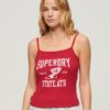 Athletic College Graphic Rib Cami Oberteil