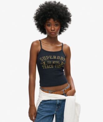Athletic College Graphic Rib Cami Oberteil