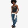 Athletic College Graphic Rib Cami Oberteil