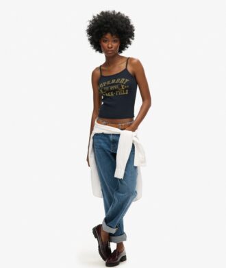 Athletic College Graphic Rib Cami Oberteil