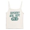Athletic College Graphic Rib Cami Oberteil