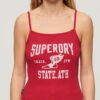 Athletic College Graphic Rib Cami Oberteil