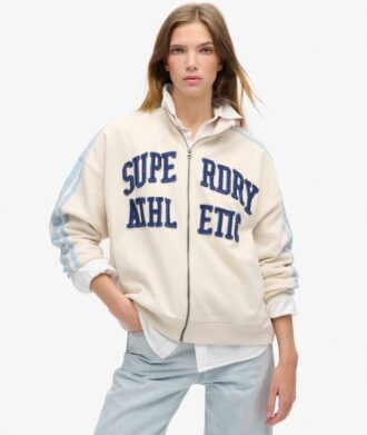 Athletic Essentials Applique Loose Zip Track Top