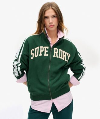 Athletic Essentials Applique Loose Zip Track Top