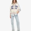 Athletic Essentials Applique Loose Zip Track Top