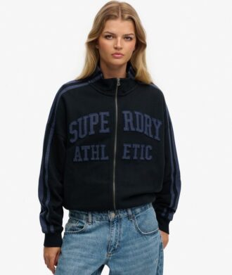 Athletic Essentials Applique Loose Zip Track Top