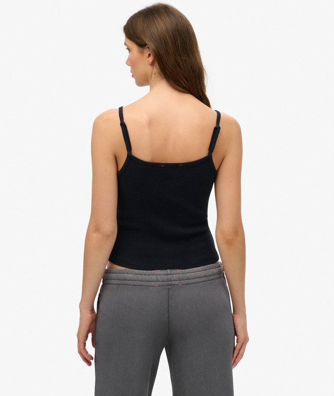 Athletic Essentials Cami-Oberteil mit bestickten Knöpfen Athletic Essentials Cami-Oberteil mit bestickten Knöpfen