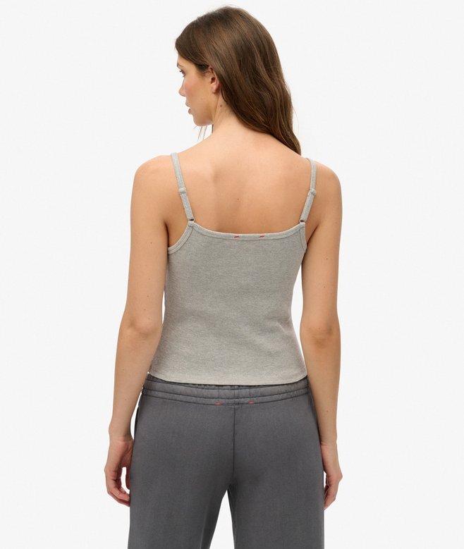 Athletic Essentials Cami-Oberteil mit bestickten Knöpfen Athletic Essentials Cami-Oberteil mit bestickten Knöpfen