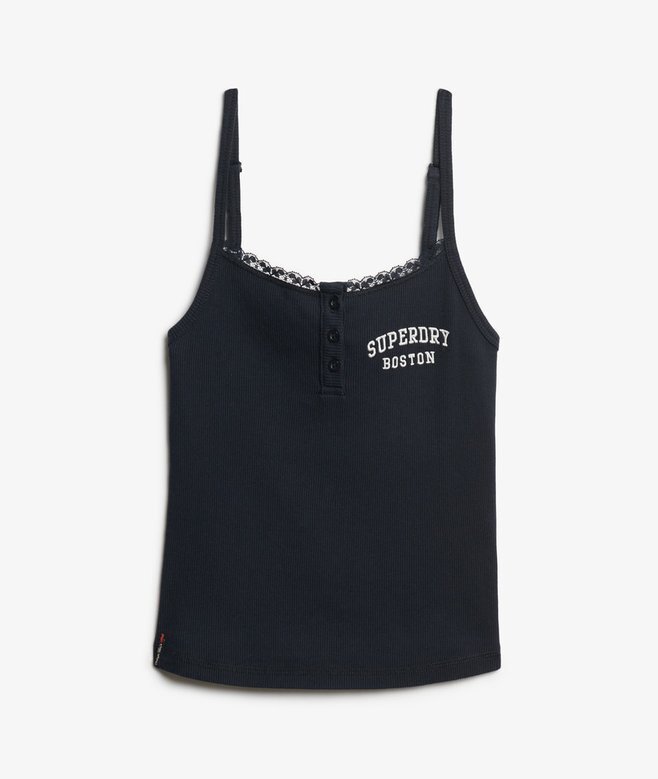 Athletic Essentials Cami-Oberteil mit bestickten Knöpfen Athletic Essentials Cami-Oberteil mit bestickten Knöpfen
