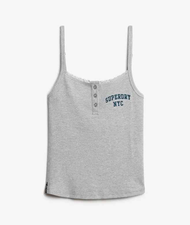 Athletic Essentials Cami-Oberteil mit bestickten Knöpfen Athletic Essentials Cami-Oberteil mit bestickten Knöpfen