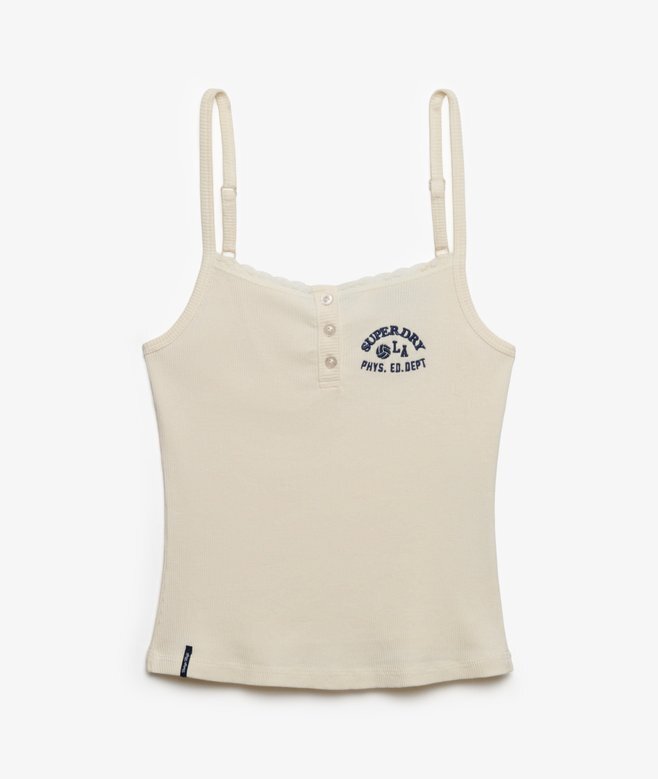 Athletic Essentials Cami-Oberteil mit bestickten Knöpfen Athletic Essentials Cami-Oberteil mit bestickten Knöpfen