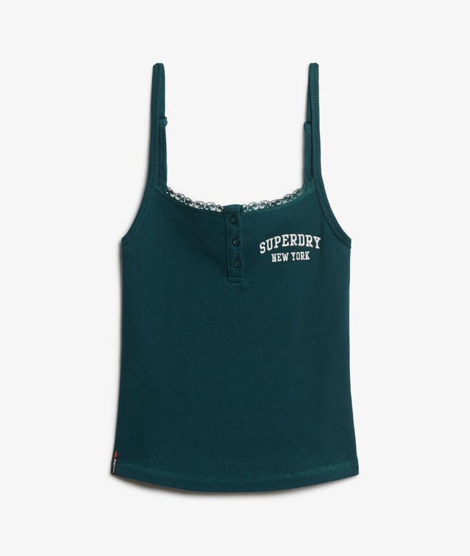 Athletic Essentials Cami-Oberteil mit bestickten Knöpfen Athletic Essentials Cami-Oberteil mit bestickten Knöpfen