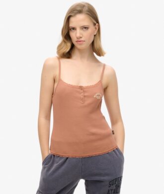 Athletic Essentials Cami-Oberteil mit Knöpfen