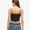 Athletic Essentials Cropped-Top mit Spitzenbesatz