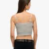Athletic Essentials Cropped-Top mit Spitzenbesatz
