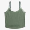 Athletic Essentials Cropped-Top mit Spitzenbesatz