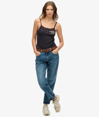 Athletic Essentials Graphic Button Cami Top