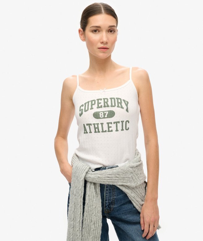 Athletic Essentials Graphic Pointelle Cami Top Athletic Essentials Graphic Pointelle Cami Top