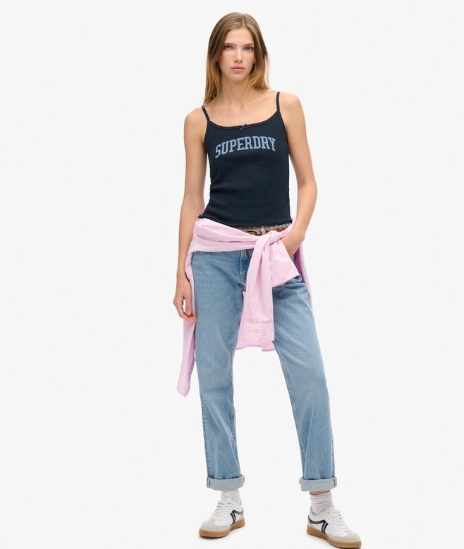 Athletic Essentials Graphic Pointelle Cami Top Athletic Essentials Graphic Pointelle Cami Top