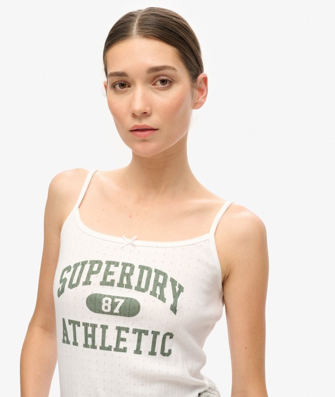 Athletic Essentials Graphic Pointelle Cami Top Athletic Essentials Graphic Pointelle Cami Top
