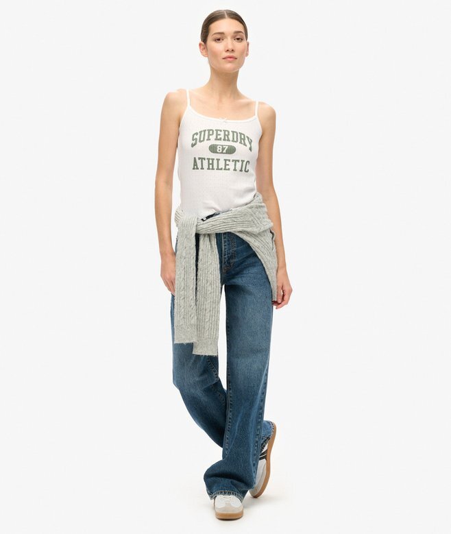 Athletic Essentials Graphic Pointelle Cami Top Athletic Essentials Graphic Pointelle Cami Top