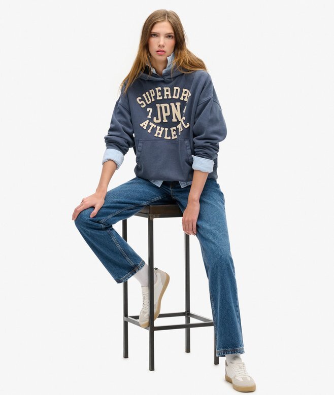 Athletic Essentials Oversize-Kapuzenpullover mit Applikation Athletic Essentials Oversize-Kapuzenpullover mit Applikation