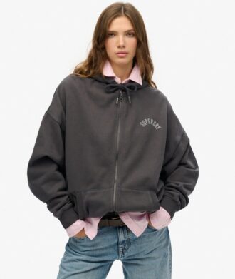 Athletic Essentials Oversized-Kapuzenpullover mit Reißverschluss