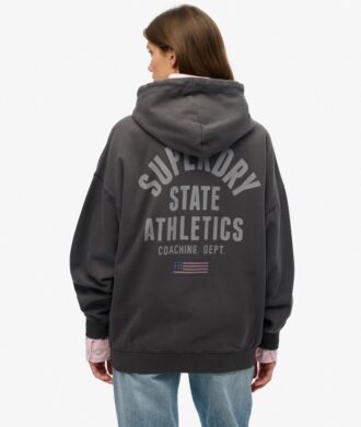 Athletic Essentials Oversized-Kapuzenpullover mit Reißverschluss