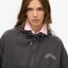 Athletic Essentials Oversized-Kapuzenpullover mit Reißverschluss