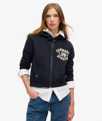 Athletic Essentials Relaxed Crop Zip-Kapuzenpullover