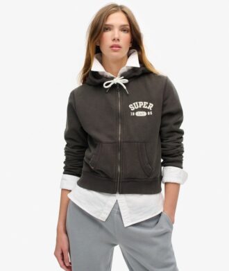 Athletic Essentials Relaxed Crop Zip-Kapuzenpullover