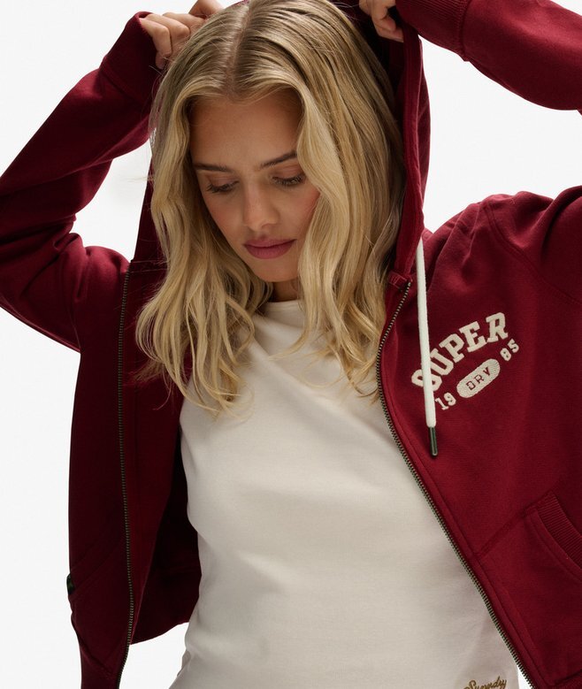 Athletic Essentials Relaxed Crop Zip-Kapuzenpullover Athletic Essentials Relaxed Crop Zip-Kapuzenpullover