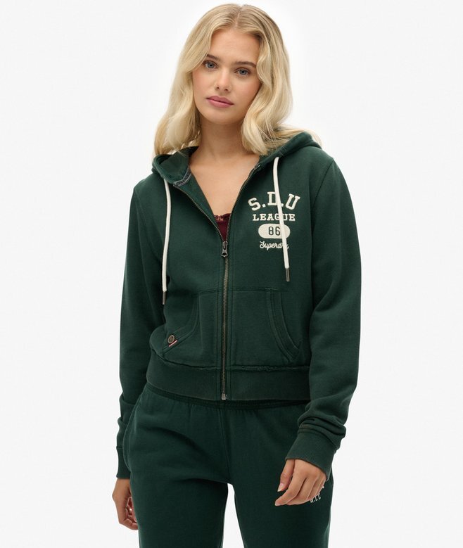 Athletic Essentials Relaxed Crop Zip-Kapuzenpullover Athletic Essentials Relaxed Crop Zip-Kapuzenpullover