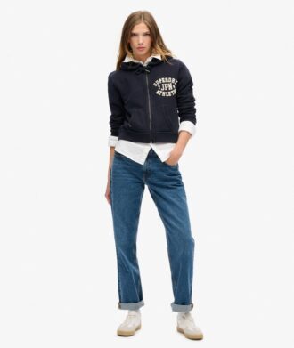 Athletic Essentials Relaxed Crop Zip-Kapuzenpullover