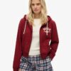 Athletic Essentials Relaxed Crop Zip-Kapuzenpullover Athletic Essentials Relaxed Crop Zip-Kapuzenpullover
