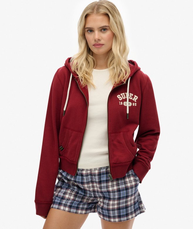 Athletic Essentials Relaxed Crop Zip-Kapuzenpullover Athletic Essentials Relaxed Crop Zip-Kapuzenpullover