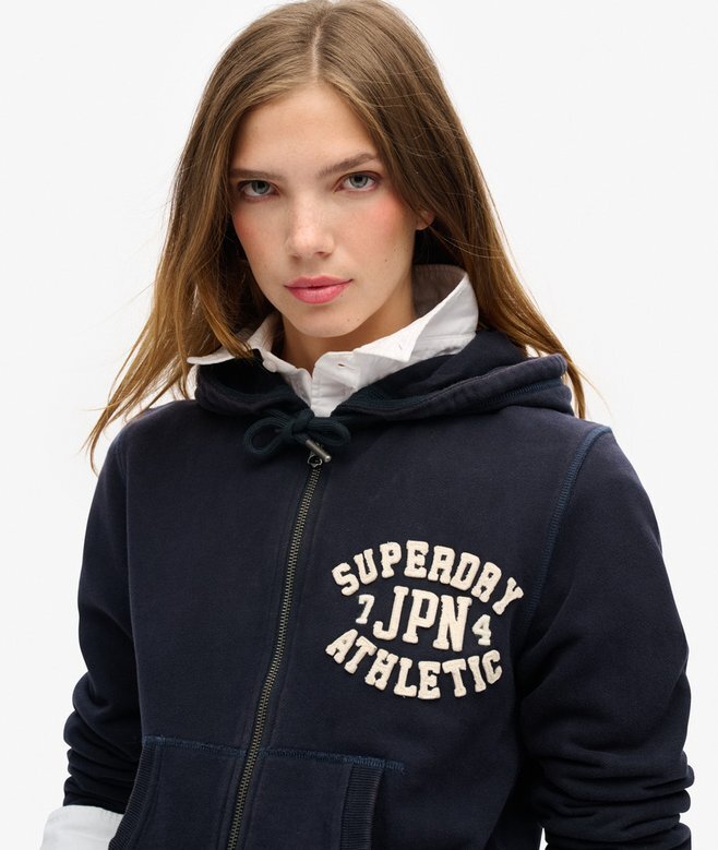 Athletic Essentials Relaxed Crop Zip-Kapuzenpullover Athletic Essentials Relaxed Crop Zip-Kapuzenpullover