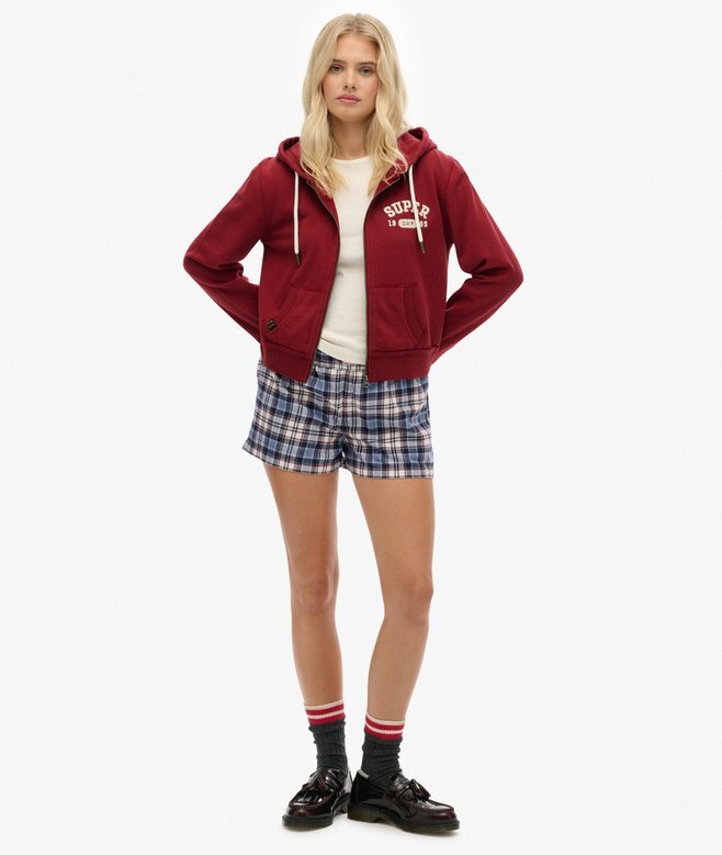 Athletic Essentials Relaxed Crop Zip-Kapuzenpullover Athletic Essentials Relaxed Crop Zip-Kapuzenpullover