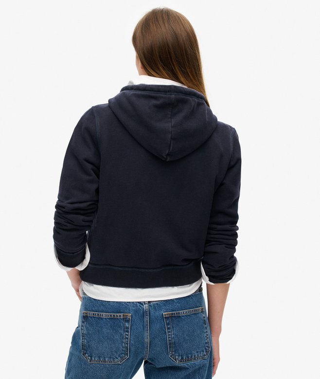 Athletic Essentials Relaxed Crop Zip-Kapuzenpullover Athletic Essentials Relaxed Crop Zip-Kapuzenpullover