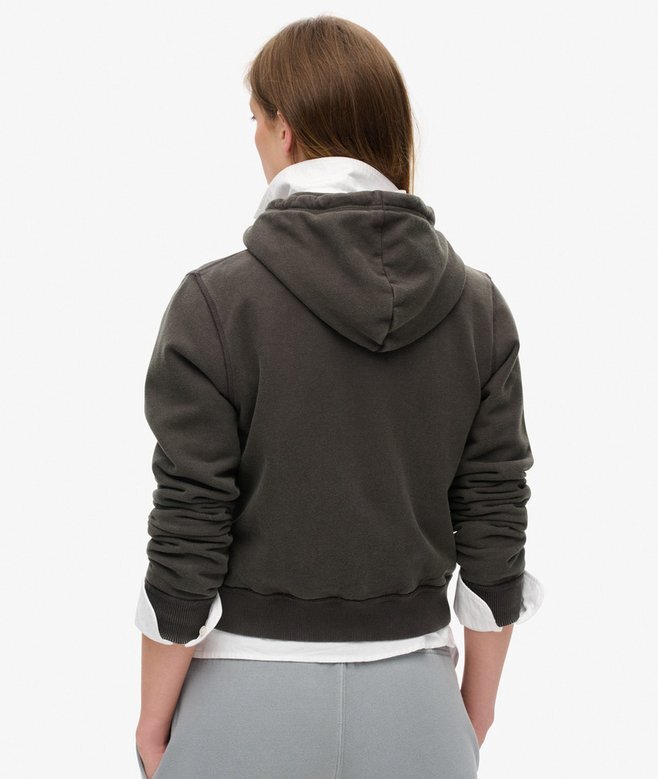 Athletic Essentials Relaxed Crop Zip-Kapuzenpullover Athletic Essentials Relaxed Crop Zip-Kapuzenpullover