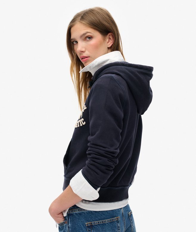 Athletic Essentials Relaxed Crop Zip-Kapuzenpullover Athletic Essentials Relaxed Crop Zip-Kapuzenpullover